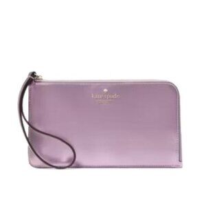 Kate Spade Lucy Medium L-zip Wristlet - Quartz Pink NWT